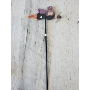 Halloween witch airplane AS IS windmill lawn Decor lawn stake